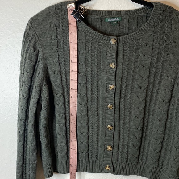 Cardigan Crop Cable Knit Sweater By Wild Fable Size: Large - Picture 6 of 6